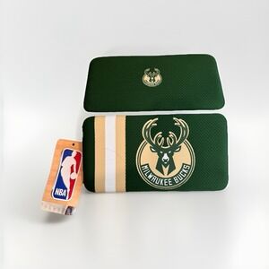 New Milwaukee Bucks Women's Shell Mesh Clutch Wallet NBA Holder Money Card Purse